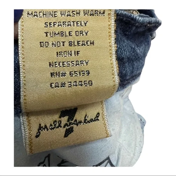 7 for All Mankind Women Jeans Low Rise Medium Wash Pockets Flare Blue 29 - Picture 9 of 9